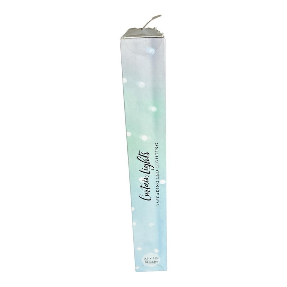 Curtain Lights Cascading Battery-Operated LED 96 LEDs  3.5 × 5 Ft - Picture 3 of 14